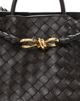 Nappa Intrecciato Medium Andiamo Shoulder Bag Fondant