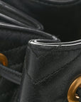 Calfskin Matelasse Sylvie Web GG Marmont Bucket Bag Black