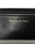 Shiny Lambskin Quilted CC Pearl Wallet on Chain WOC Black