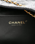 Washed Denim Quilted Large CHNL 25 Handbag Black