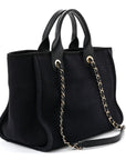 Mixed Fibers Small Deauville Tote Black