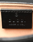 Calfskin Matelasse Super Mini GG Marmont Shoulder Bag Black
