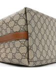 GG Supreme Monogram Medium Emblem Bucket Bag Beige Brown