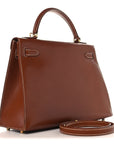 Veau Grain Lisse Kelly Sellier 32 Noisette