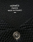 Lizard Calvi Card Case Black
