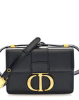 Smooth Calfskin Micro 30 Montaigne Flap Bag Black