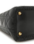 Lambskin Cannage Large Lady D1OR Black