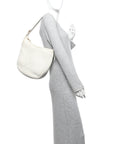 Supple Calfskin Cuir Triomphe Heloise Shoulder Bag White