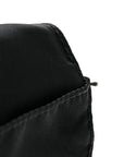 Nylon Mini Flat Messenger Bag Black