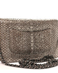 Snakeskin Wallet On Chain WOC Brown Silver