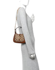 New Canvas Charisma Calfskin Crystal GG Monogram Mini Jackie 1961 Hobo Camel Ebony