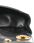 Lambskin Chevron Quilted Micro LouLou Black