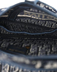 Velvet Oblique Saddle Bag Blue