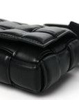 Nappa Maxi Intreccio Small Padded Cassette Crossbody Bag Black