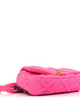 Jersey Quilted CHNL 19 Waist Bag Pink