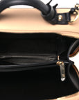 Caviar Quilted Medium CC Filigree Vanity Case Beige Black