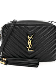 Calfskin Matelasse Monogram Lou Camera Bag Black