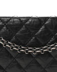 Aged Calfskin Quilted 2.55 Reissue 225 Flap Black