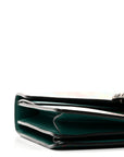 Calfskin Blooms Print Medium Dionysus Shoulder Bag Bright Emerald Multicolor