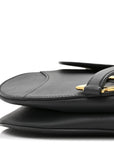 Grained Calfskin Saddle Bag Black