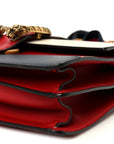Calfskin Bamboo Web Medium Dionysus Top Handle Bag Red White Blue