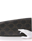 Triomphe Canvas Asymmetric Clutch Tan