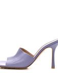 Lambskin Stretch Mule Sandals 41 Lavender