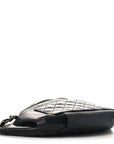 Lambskin Quilted Waist Bag Fanny Pack Black
