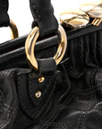 Calfskin Quilted Stam Black