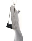 Lambskin Quilted Mini Rectangular Flap Black