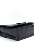 Crinkled Calfskin Matelasse Monogram Niki Chain Wallet Dark Smog