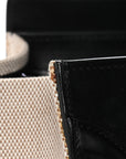 Textile Smooth Calfskin Micro Bi-Color Luggage Natural