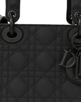 Ultra Matte Calfskin Cannage Small My ABCD1OR Lady D1OR Black