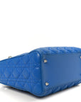 Lambskin Cannage Medium Lady D1OR Blue