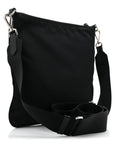 Tessuto Nylon Saffiano Flat Messenger Bag Black