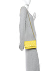 Caviar Quilted Wallet on Chain WOC Yellow
