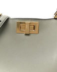 Vitello Small Soft Peekaboo Satchel Matche Latte