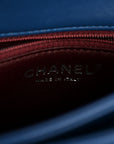Lambskin Quilted Small Trendy CC Flap Dual Handle Bag Blue