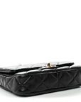 Lambskin Quilted Small Funky Town Flap Black