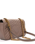 Calfskin Matelasse Small GG Marmont Shoulder Bag Porcelain Rose