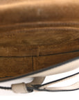 Grained Calfskin Mini Gate Crossbody Bag Light Oat