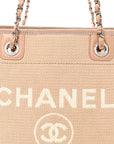 Mixed Fibers Small Deauville Tote Beige