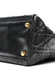 Lambskin Cannage Large Lady D1OR Black