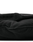 Tessuto Nylon Saffiano Flat Messenger Bag Black