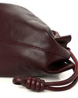 Shiny Nappa Calfskin Small Paseo Bag Burgundy