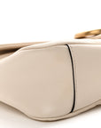Calfskin Matelasse Small GG Marmont Shoulder Bag White