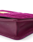 Velvet Matelasse GG Marmont Mini Bag Fuchsia Violet Cyclamen