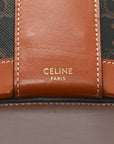 Calfskin Triomphe Canvas Medium Tambour Bag Tan