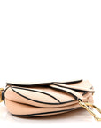 Grained Calfskin Mini Saddle Bag Beige