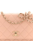 Caviar Quilted CC Turnlock Wallet On Chain WOC Beige